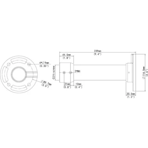 Uniarch Βάση για Κάμερες Συστημάτων CCTV Λευκό TR-CE45-IN