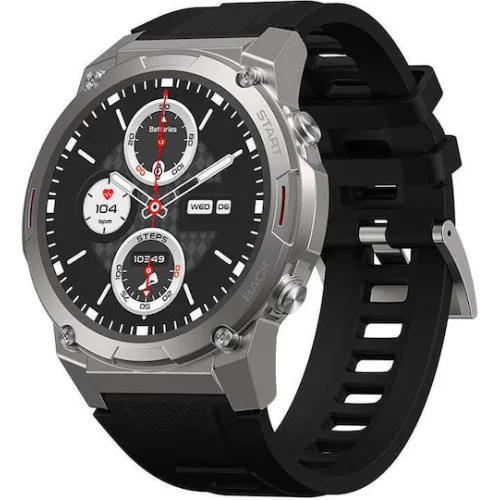 Zeblaze Vibe 7 Pro Aluminium 49mm Smartwatch με Παλμογράφο (Ασημί)