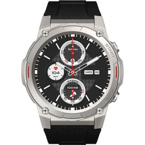 Zeblaze Vibe 7 Pro Aluminium 49mm Smartwatch με Παλμογράφο (Ασημί)