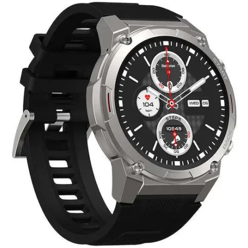Zeblaze Vibe 7 Pro Aluminium 49mm Smartwatch με Παλμογράφο (Ασημί)