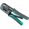 Proskit Πρέσα Ακροδεκτών Δικτύου RJ12, RJ11, RJ45, RJ10 με Απογυμνωτή & Μηχανισμό Καστάνιας (Μήκος 180mm)Κωδικός: CP-376TR