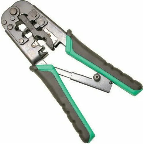 Proskit Πρέσα Ακροδεκτών Δικτύου RJ12, RJ11, RJ45, RJ10 με Απογυμνωτή & Μηχανισμό Καστάνιας (Μήκος 180mm)Κωδικός: CP-376TR