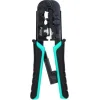 Proskit Πρέσα Ακροδεκτών Δικτύου RJ12, RJ11, RJ45, RJ10 με Απογυμνωτή & Μηχανισμό Καστάνιας (Μήκος 180mm)Κωδικός: CP-376TR