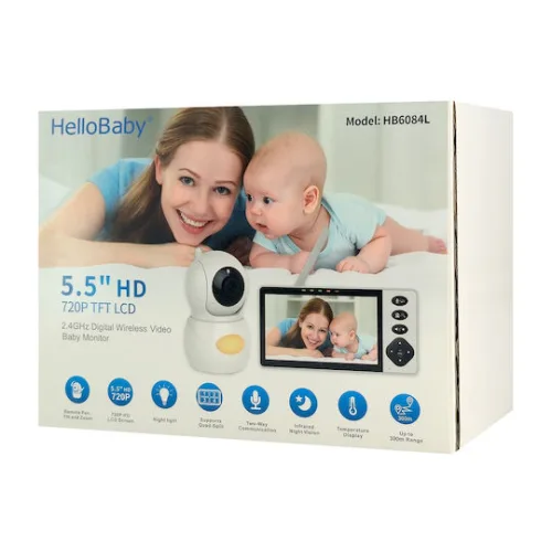 HelloBaby Ασύρματη Ενδοεπικοινωνία Μωρού με Αμφίδρομη Επικοινωνία & Νανουρίσματα