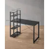 Vasagle Γωνιακό Μεταλλικό Γραφείο 140 x 130 x 76 / 91.5 cm Χρώματος Σκούρο Καφέ (LWD56X) (VASLWD56X)
