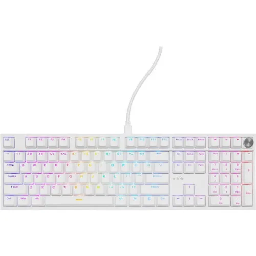Genesis Gaming Keyboard Thor 404 US RGB Mechanical White Gateron Yellow Pro (NKG-2299) (GNSNKG-2299)