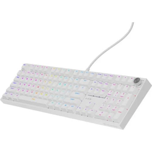 Genesis Gaming Keyboard Thor 404 US RGB Mechanical White Gateron Yellow Pro (NKG-2299) (GNSNKG-2299)