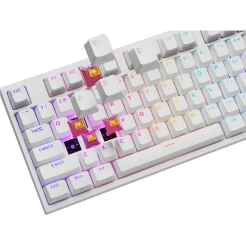 Genesis Gaming Keyboard Thor 404 US RGB Mechanical White Gateron Yellow Pro (NKG-2299) (GNSNKG-2299)