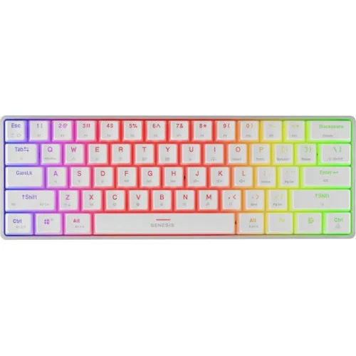 Genesis Gaming Keyboard Thor 660 G2 US White Wireless RGB Mechanical Cateron Brown (NKG-2197) GNSNKG-2197)