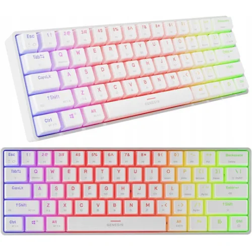 Genesis Gaming Keyboard Thor 660 G2 US White Wireless RGB Mechanical Cateron Brown (NKG-2197) GNSNKG-2197)