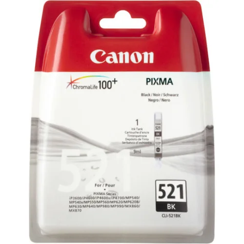 Canon Μελάνι Inkjet CLI-521BK Black Blister Pack (2933B001) (CANCLI-521BKBP)