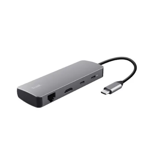 Trust adapter USB-C DALYX 8-IN-1 / 2 C - 2 USB - 1 HDMI - 1 Ether. 1 Reader 25672