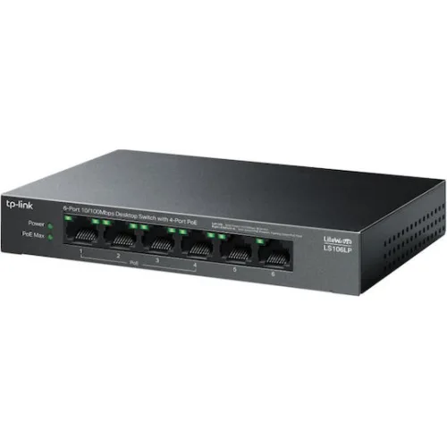 TP-Link Switch 6-Port 10/100Mbps 4-Port PoE (LS106LP)