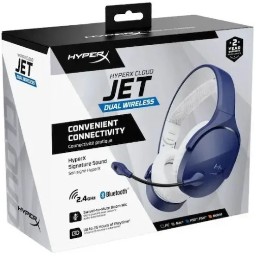 HyperX Cloud Jet Wireless Over Ear Gaming Headset Light Blue - AM7A0AA