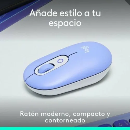 LOGITECH Mouse POP Wireless With Emoji Button Lilac