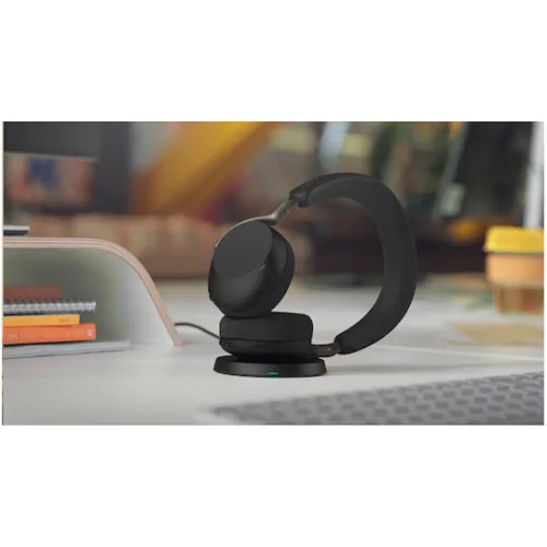 Jabra Headset Evolve3 75 MS Link390c Stereo Black with Wireless Charger (37599-999-889)
