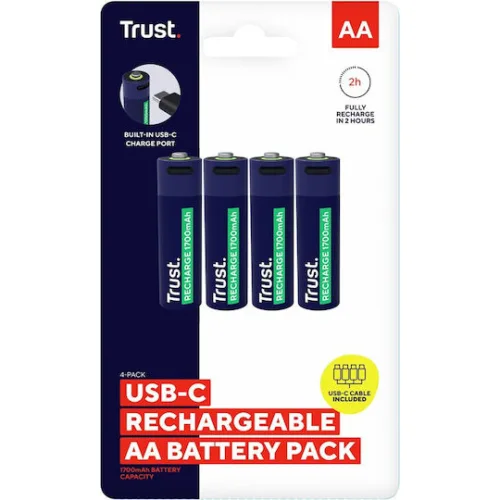 USB-C RECHARGEABLE BATTERIES 4P - AA