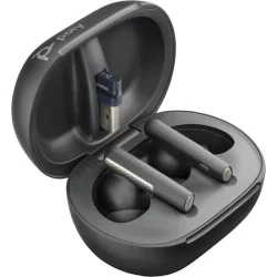 Poly Voyager Free 60+ UC M Carbon Black / BT700 USB-C Adapter + Touchscreen Charge Case - PN 7Y8H0AA