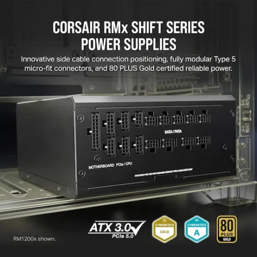 CORSAIR PSU RM850x Shift (Cybenetics Gold, Fully Modular)