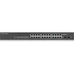 ZYXEL SWITCH GS-1900-24, 24 PORTS 10/100/1000Mbps, L2 SMART, RACKMOUNT, FANLESS, 2YW.