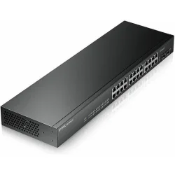 ZYXEL SWITCH GS-1900-24, 24 PORTS 10/100/1000Mbps, L2 SMART, RACKMOUNT, FANLESS, 2YW.