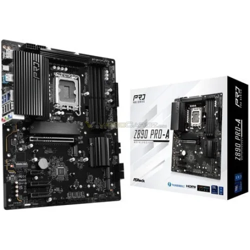 ASROCK MB Z890 PRO-A WIFI, SOCKET INTEL LGA1851, CS INTEL Z890, 4 DIMM SOCKETS DDR5, HDMI/DP, PCI-E GEN 5.0, 2.5G LAN, WIFI6E, ATX, 3YW.