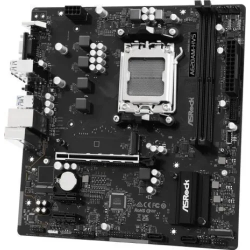 ASROCK MB A620AM-HVS, SOCKET AMD AM5, CS AMD A620A, 2 DIMM SOCKETS DDR5, HDMI/ D-SUB, PCI-E GEN 4.0, GIGABIT LAN, MICRO-ATX, 3YW.
