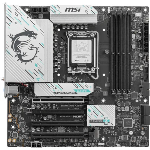 MSI MB B860M GAMING PLUS WIFI, SOCKET LGA1851 CPU, CS INTEL B860, 4 DIMM SOCKETS DDR5, HDMI/DP/ THUNDERBOLT V.4, PCI-E GEN 5.0, 5G LAN, WIFI7, ATX, 3YW.