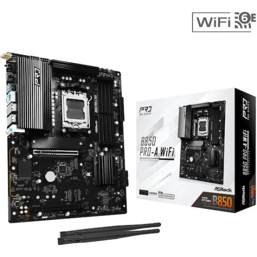 ASROCK MB B850 PRO-A WIFI, SOCKET AMD AM5, CS AMD B850, 4 DIMM SOCKETS DDR5, HDMI, PCI-E GEN 5.0, 2.5G LAN, WIFI6E, ATX, 3YW.