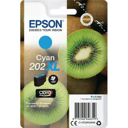 Epson Μελάνι Inkjet 202XL Cyan (C13T02H24010) (EPST02H240)