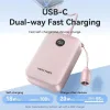 VENTION 20000mAh Power Bank (USB-C + USB-C/USB-C/USB-A) with Built-in USB-C to USB-C Cable 22.5W Beige LED Display Universal Type (FKBN0-C-TY) (VENFKBN0-C-TY)