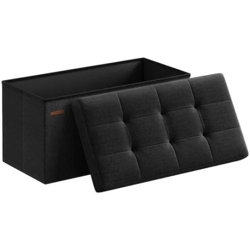Songmics Αναδιπλούμενος Πάγκος Αποθήκευσης  - 76 x 38 x 38 - Μαύρο  (ULSF047B01) (SNGULSF047B01)