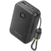 VENTION 20000mAh Power Bank (USB-C + USB-C/USB-C/USB-A) with Built-in USB-C to USB-C Cable 22.5W Black LED Display Type (FKBB0-C) (VENFKBB0-C)