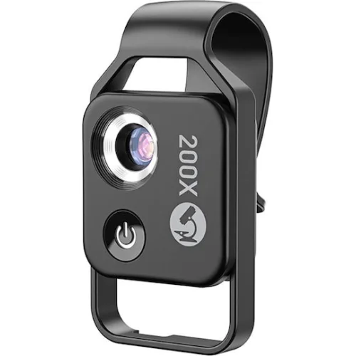 APEXEL φακός μικροσκόπιο APL-MS002 για smartphone κάμερα, 200x zoom, LED