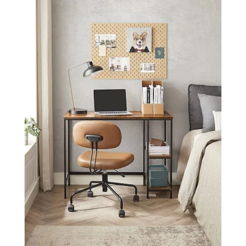 Vasagle Mεταλλικό γραφείο 100 x 50 x 75 cm  Χρώματος Καφέ (LWD046B01) (VASLWD046B01)