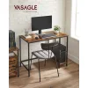Vasagle Mεταλλικό γραφείο 100 x 50 x 75 cm  Χρώματος Καφέ (LWD046B01) (VASLWD046B01)