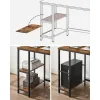 Vasagle Mεταλλικό γραφείο 100 x 50 x 75 cm  Χρώματος Καφέ (LWD046B01) (VASLWD046B01)