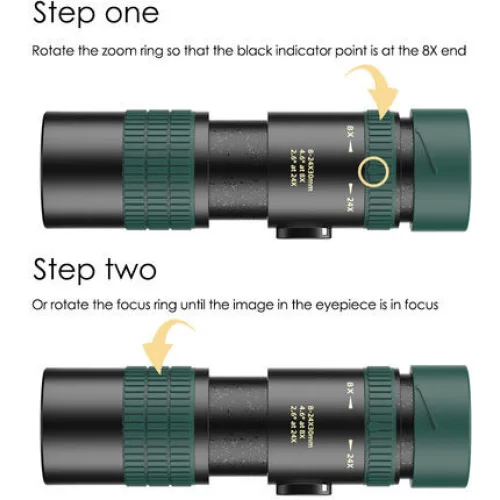 APEXEL μονοκυάλι APS-8-24X30, 8x-24x zoom, Φ 30mm, μαύρο