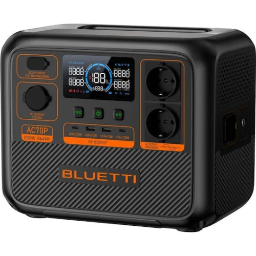 BLUETTI Premium AC70P Portable Power Station, 1000W AC Outlet 864Wh