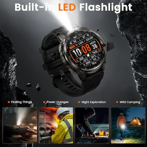 KOSPET smartwatch TANK T4C, heart rate, 1.5