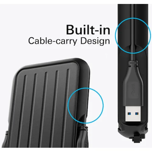 SILICON POWER εξωτερικός HDD Armor A66, 2TB, USB 3.2, μπλε