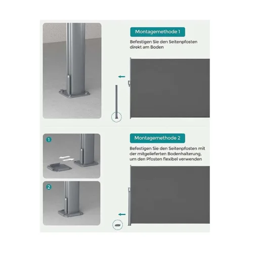 SONGMICS Πλευρική Tέντα 280 g/m² Grey (GSA205G) (SNGGSA205G)