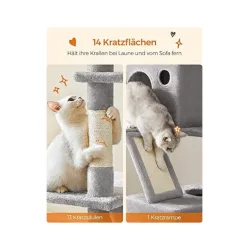 Feandrea Cat Tower, Height 143 cm, for up 4 Cats (PCT161W01)  (FEAPCT161W01)