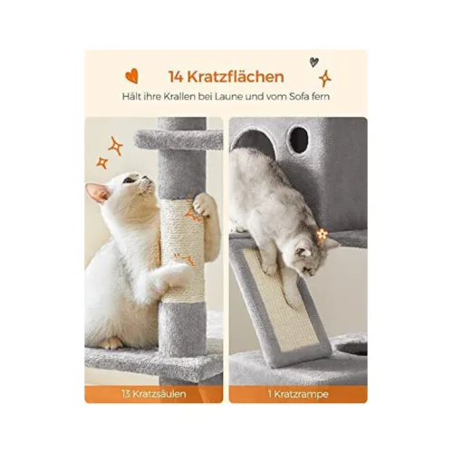 Feandrea Cat Tower, Height 143 cm, for up 4 Cats (PCT161W01)  (FEAPCT161W01)