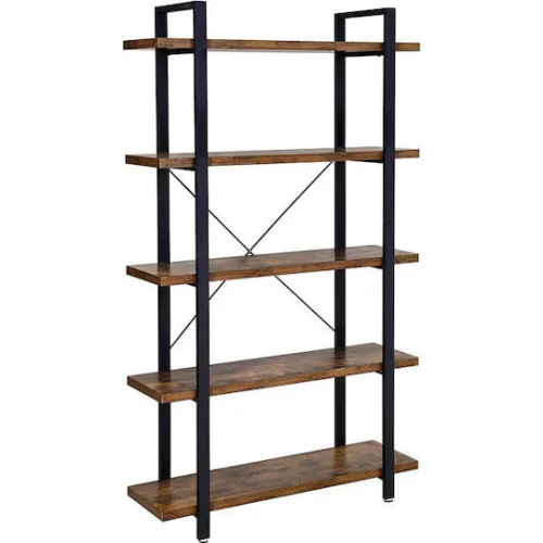 Vasagle Μεταλλική Ραφιέρα με 5 Ξύλινα Ράφια 105 x 33.5 x 177.5 cm  (LLS55BX) (VASLLS55BX)
