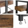 Vasagle Μεταλλική Ραφιέρα με 5 Ξύλινα Ράφια 105 x 33.5 x 177.5 cm  (LLS55BX) (VASLLS55BX)