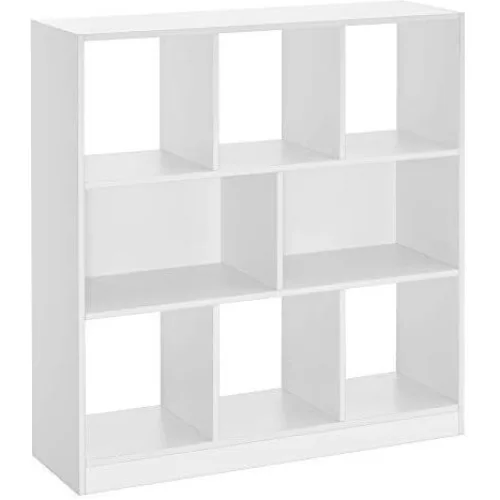 Vasagle Ξύλινη Βιβλιοθήκη με 8 Ράφια 97.5 x 30 x 100 cm Χρώματος Λευκό  (LBC52WT) (VASLBC52WT)