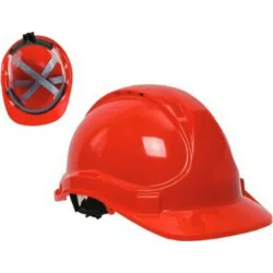 BORMANN Pro BPP2434 Κράνος Προστασίας ABS Κόκκινο, Αεριζόμενο, με Υφασμάτινους Ιμάντες 6 θέσεων