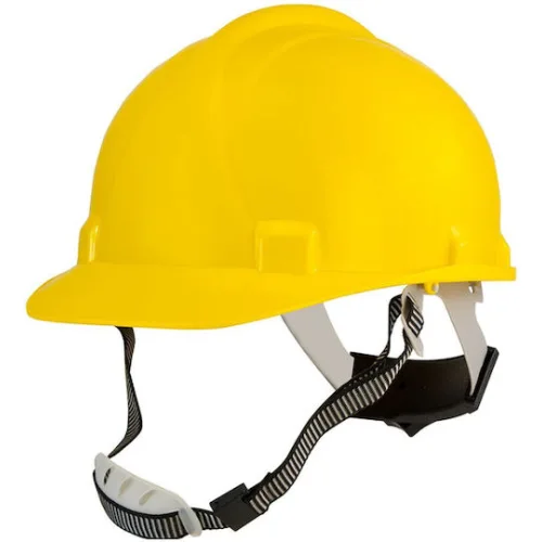 BORMANN Pro BPP2432 Κράνος Προστασίας ΑΒS Κίτρινο,Αεριζόμενο,με Υφασμάτινους Ιμάντες 6 θέσεων