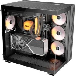 BEQUIET PC CHASSIS LIGHT BASE 600 LX BLACK BGW67, MIDI TOWER ATX, ARGB LIGHTING, W/O PSU, Side: 3x Light Wings LX Reversed 120mm PWM, Rear: 1x Light Wings LX 120mm PWM, 3YW.